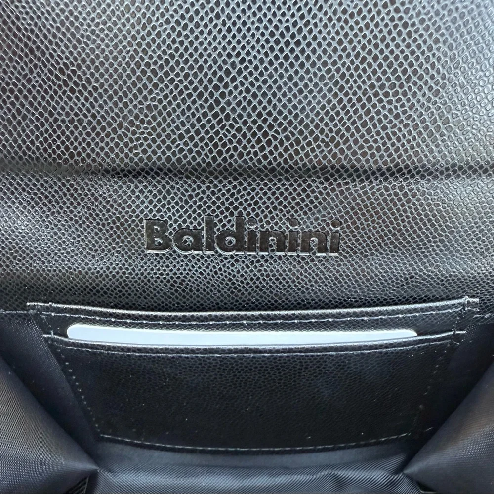 NIB Baldinini Embossed Bifold Wallet in Black
